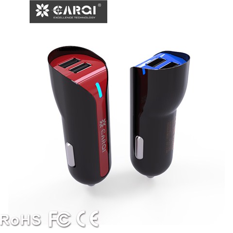 廠家私模雙口USB車載充電器2.4A DC24L02